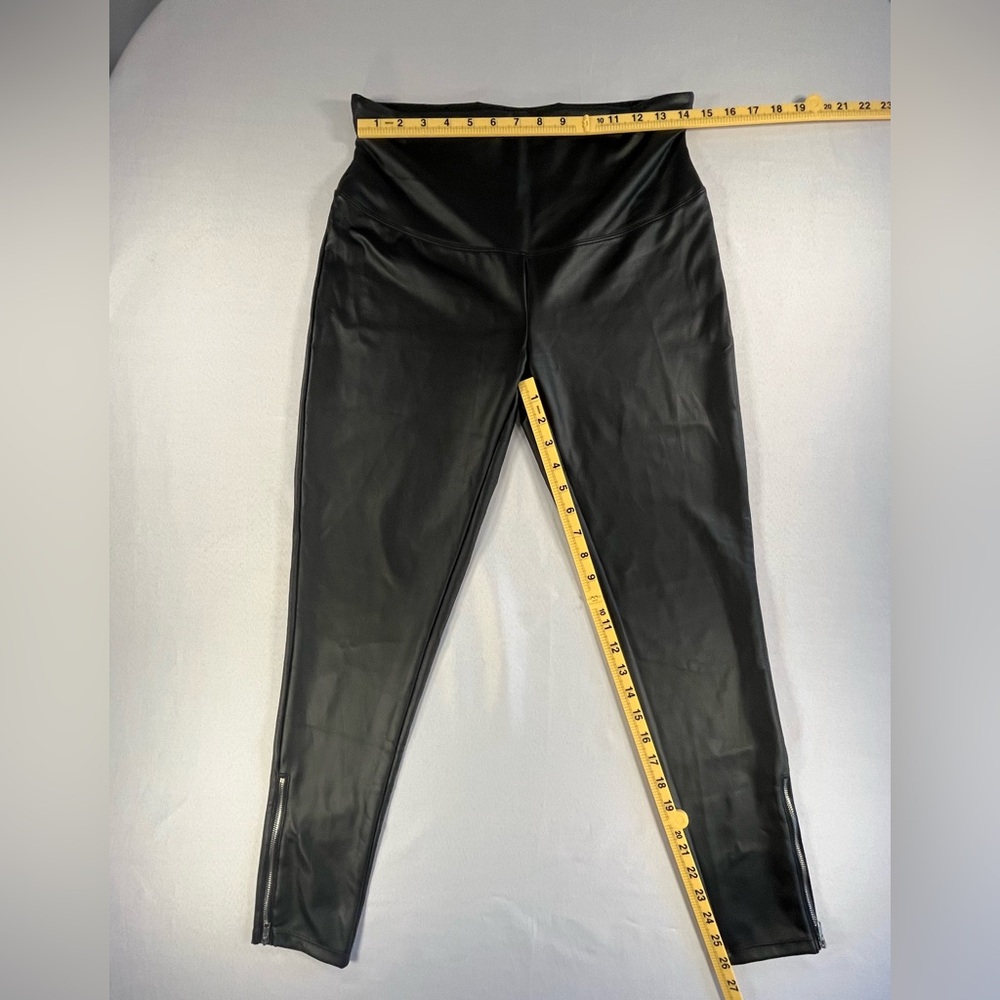 Yummie Faux Leather Shaping Leggings w/Ankle Zippers - Picture 6 of 6
